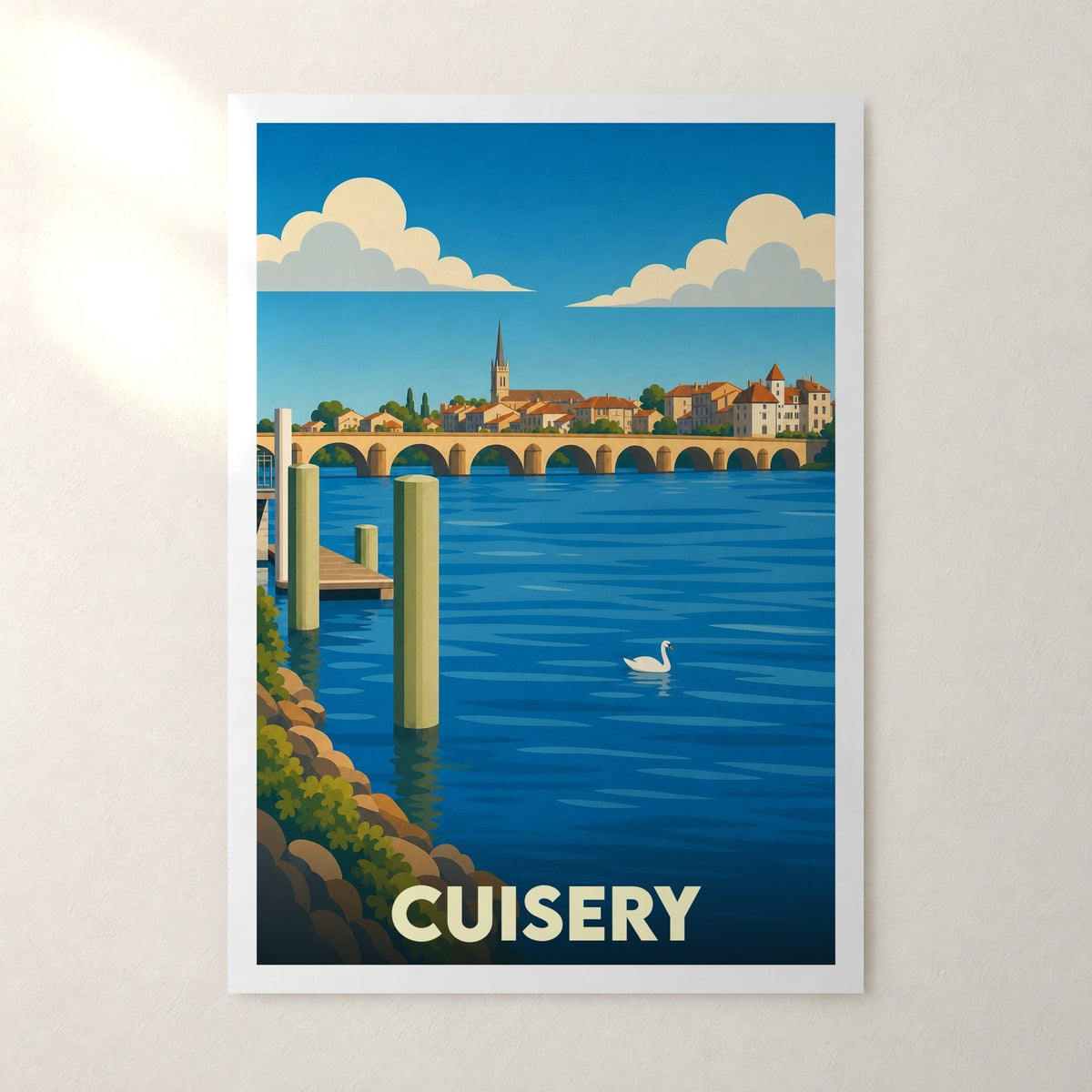 Affiche Cuisery – sans cadre, accrochée au mur