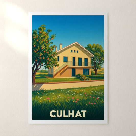 Affiche Culhat – sans cadre, accrochée au mur