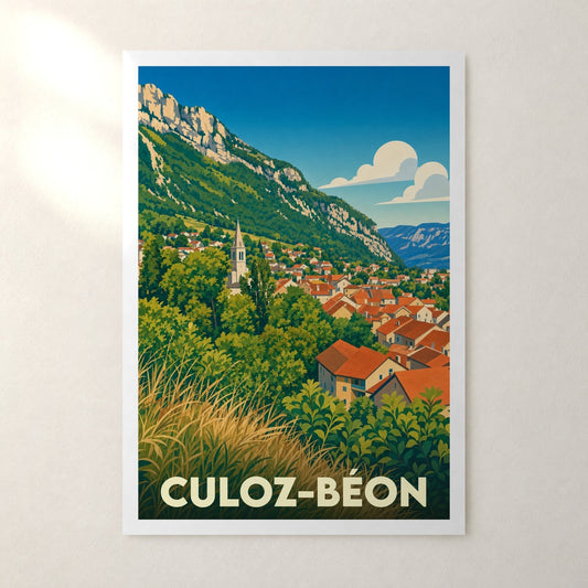 Affiche Culoz-Béon – sans cadre, accrochée au mur
