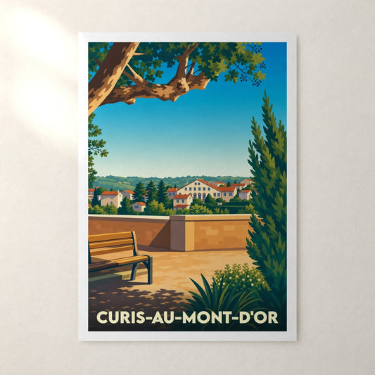 Affiche Curis-au-Mont-d'Or – sans cadre, accrochée au mur