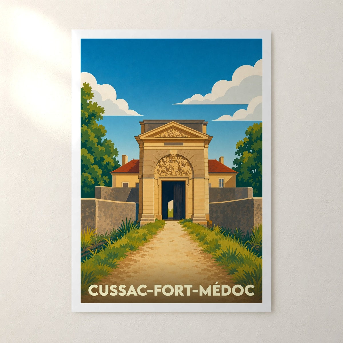 Affiche Cussac-Fort-Médoc – sans cadre, accrochée au mur