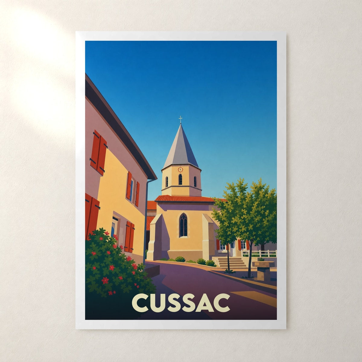 Affiche Cussac – sans cadre, accrochée au mur