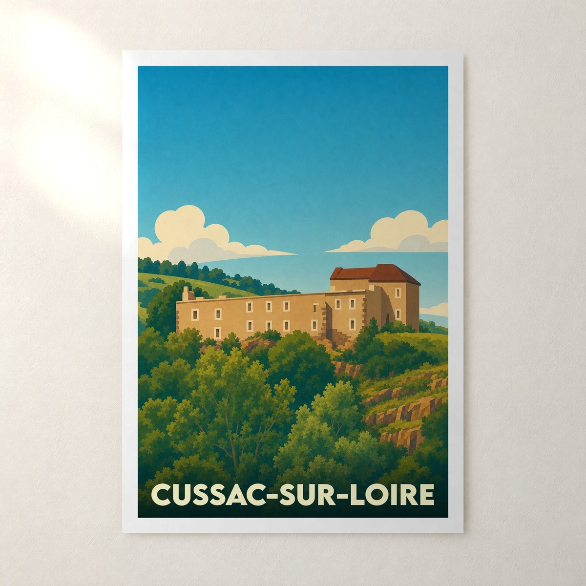 Affiche Cussac-sur-Loire – sans cadre, accrochée au mur