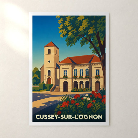 Affiche Cussey-sur-l'Ognon – sans cadre, accrochée au mur