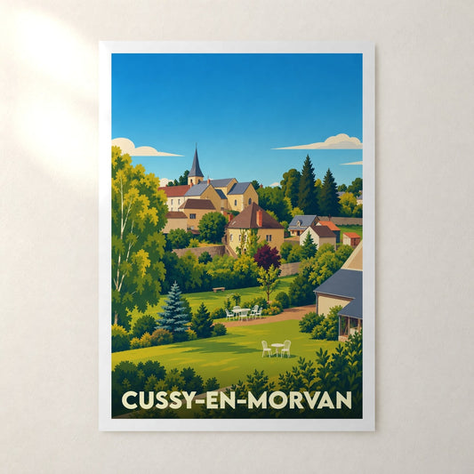 Affiche Cussy-en-Morvan – sans cadre, accrochée au mur