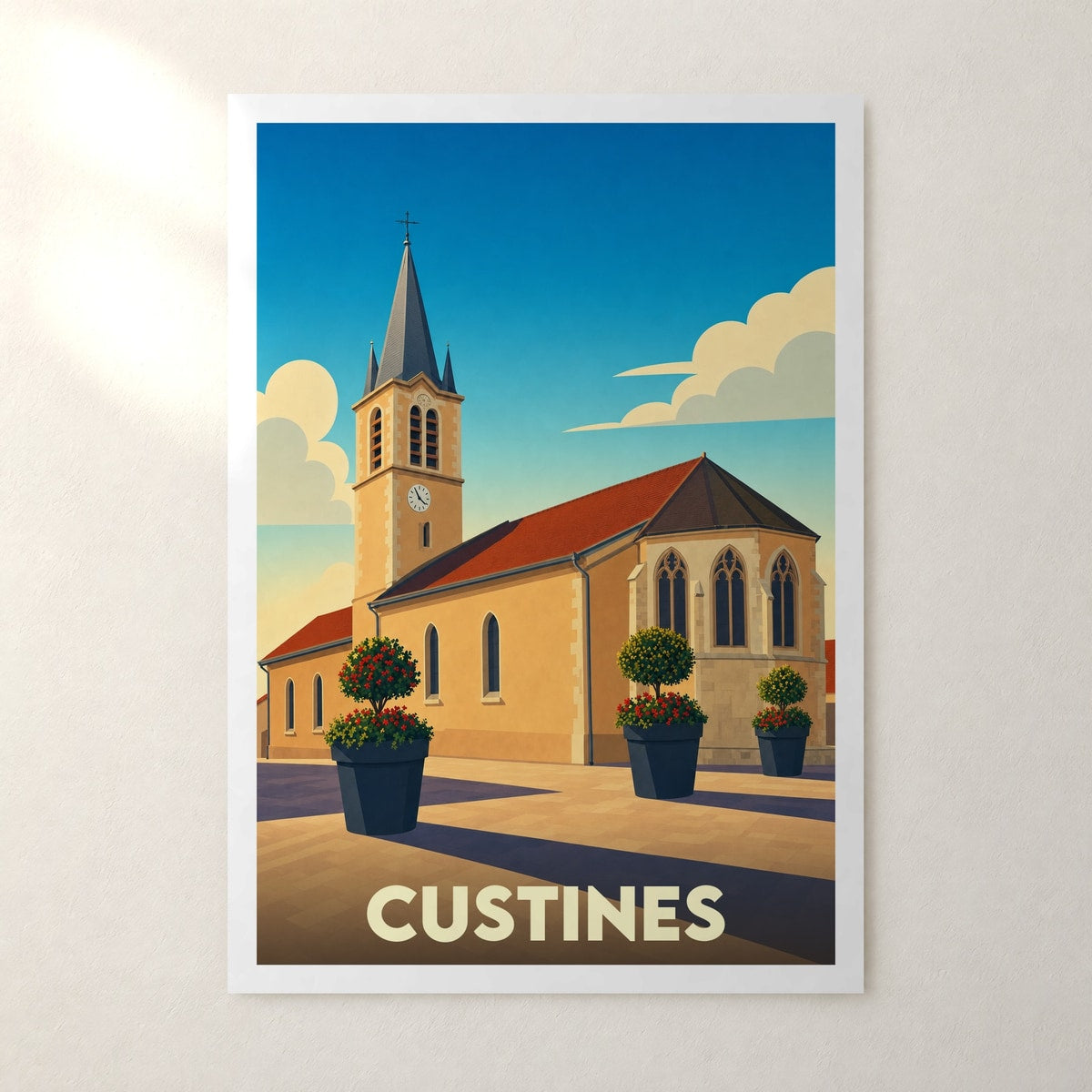 Affiche Custines – sans cadre, accrochée au mur