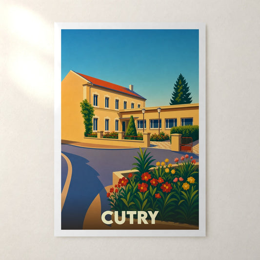 Affiche Cutry – sans cadre, accrochée au mur