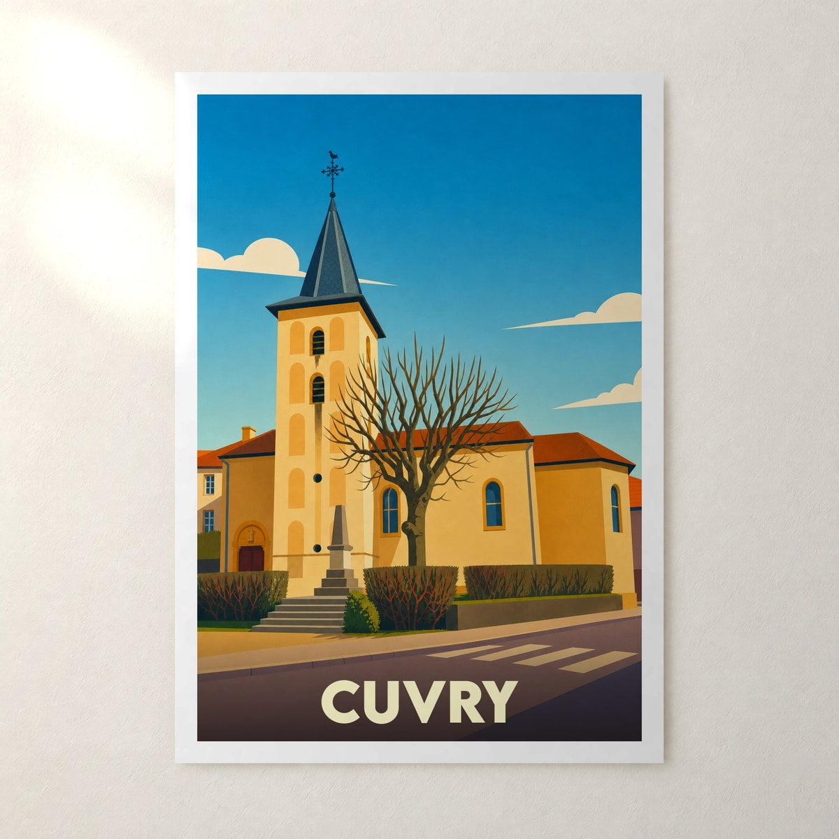 Affiche Cuvry – sans cadre, accrochée au mur