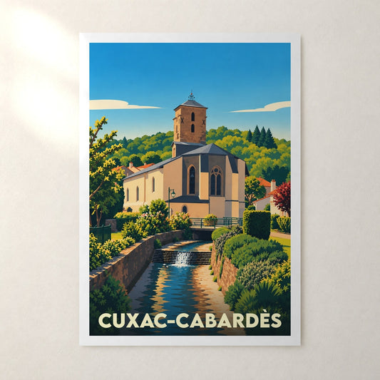 Affiche Cuxac-Cabardès – sans cadre, accrochée au mur