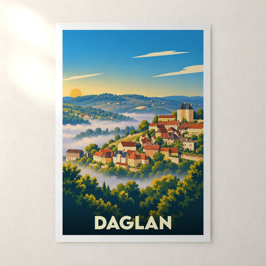 Affiche Daglan – sans cadre, accrochée au mur