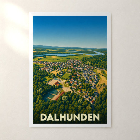 Affiche Dalhunden – sans cadre, accrochée au mur
