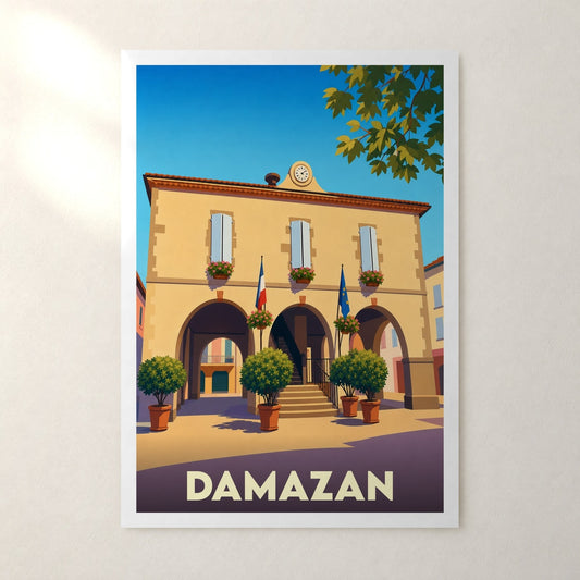 Affiche Damazan – sans cadre, accrochée au mur