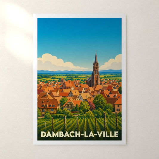 Affiche Dambach-la-Ville – sans cadre, accrochée au mur