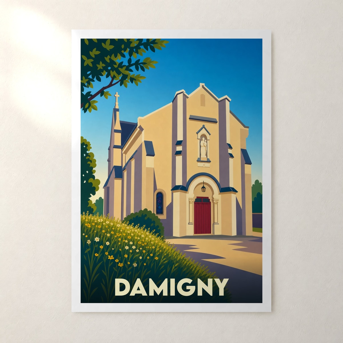 Affiche Damigny – sans cadre, accrochée au mur