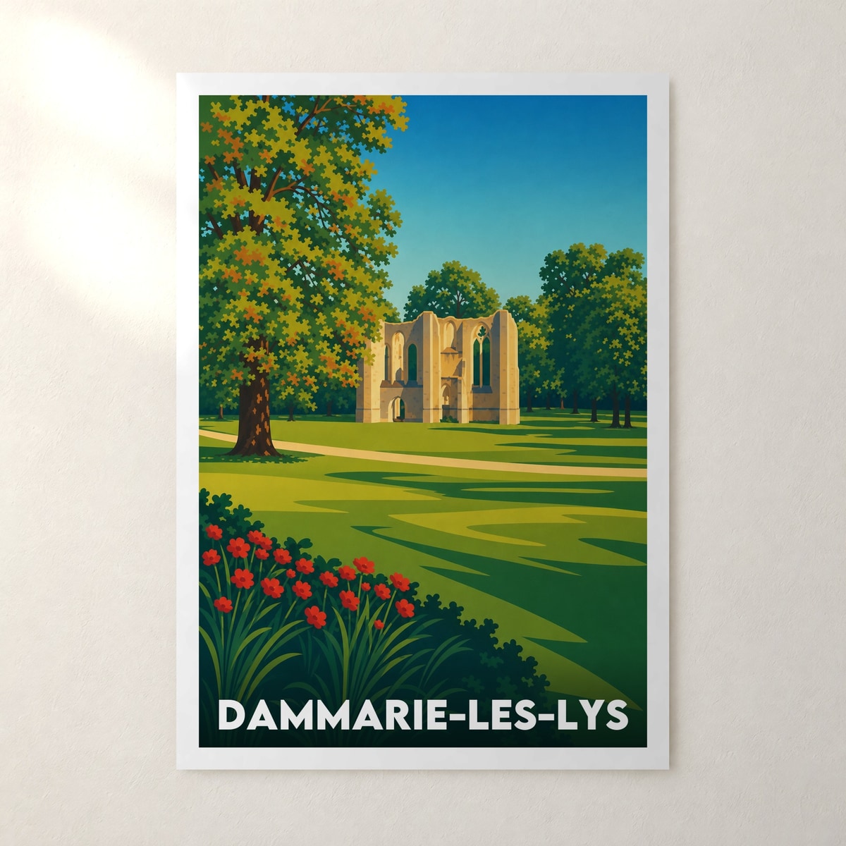 Affiche Dammarie-les-Lys – sans cadre, accrochée au mur