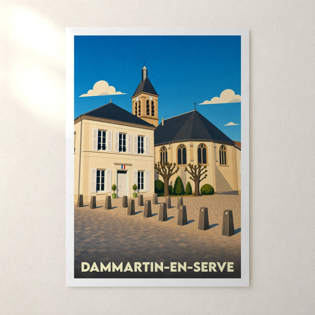 Affiche Dammartin-en-Serve – sans cadre, accrochée au mur