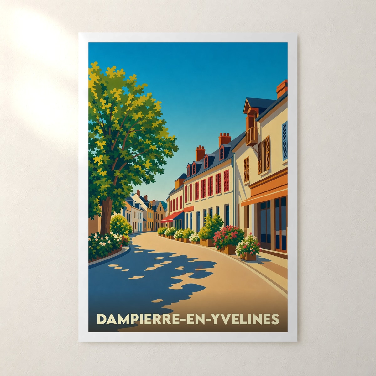 Affiche Dampierre-en-Yvelines – sans cadre, accrochée au mur