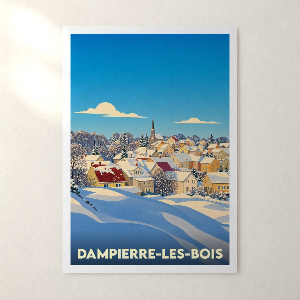 Affiche Dampierre-les-Bois – sans cadre, accrochée au mur