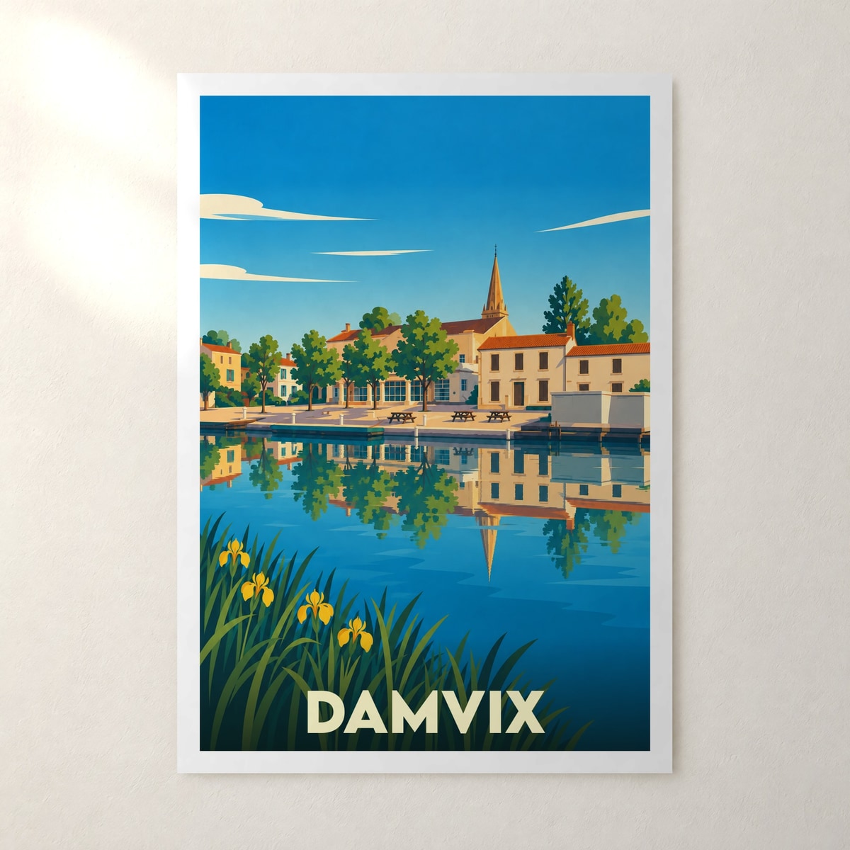 Affiche Damvix – sans cadre, accrochée au mur