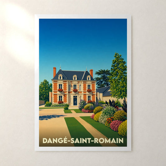 Affiche Dangé-Saint-Romain – sans cadre, accrochée au mur