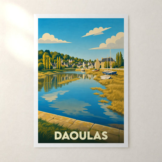 Affiche Daoulas – sans cadre, accrochée au mur