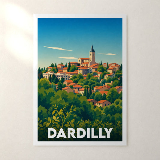 Affiche Dardilly – sans cadre, accrochée au mur