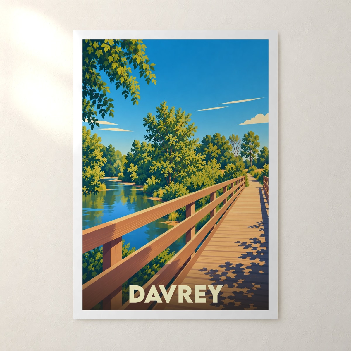 Affiche Davrey – sans cadre, accrochée au mur