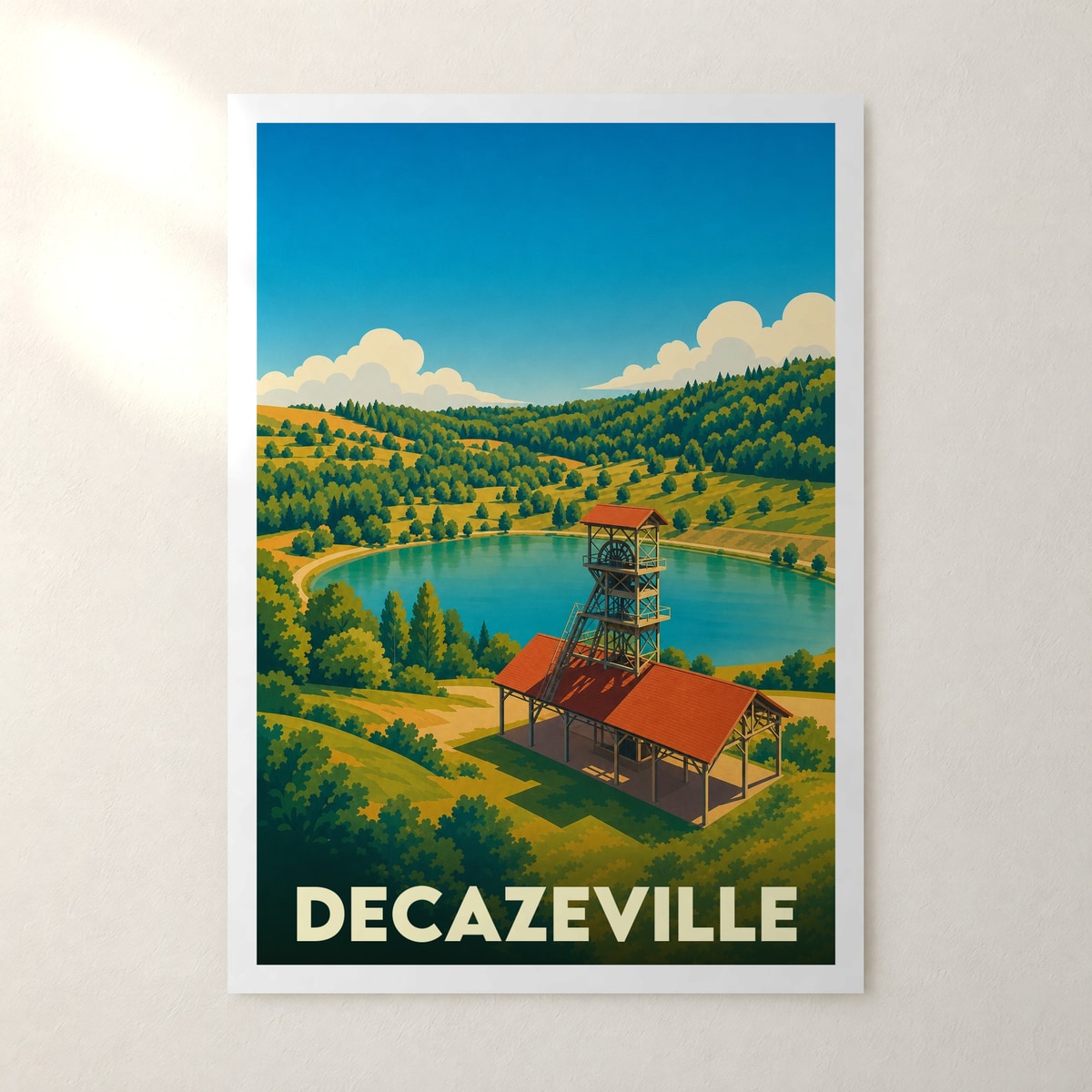 Affiche Decazeville – sans cadre, accrochée au mur