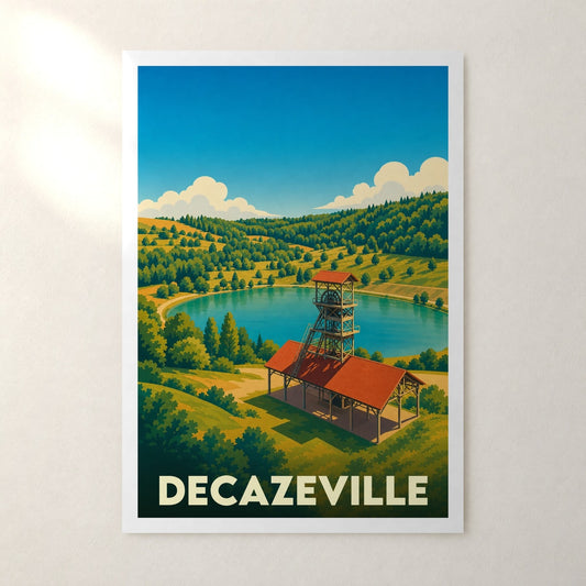Affiche Decazeville – sans cadre, accrochée au mur