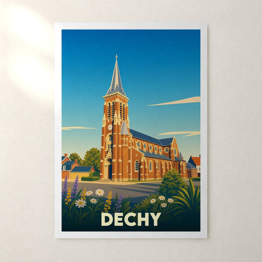 Affiche Dechy – sans cadre, accrochée au mur