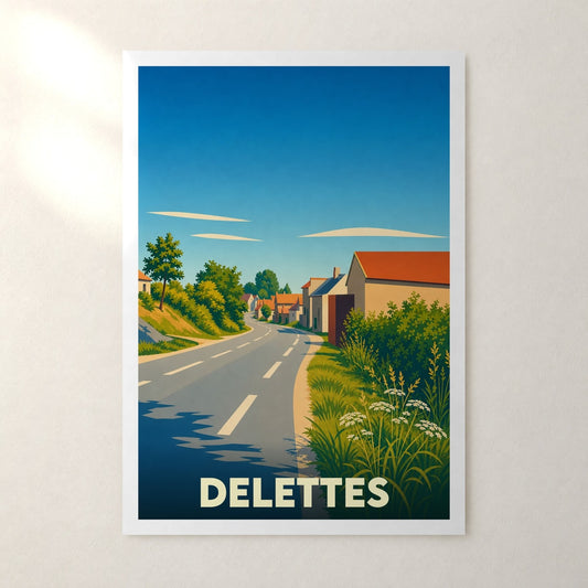 Affiche Delettes – sans cadre, accrochée au mur