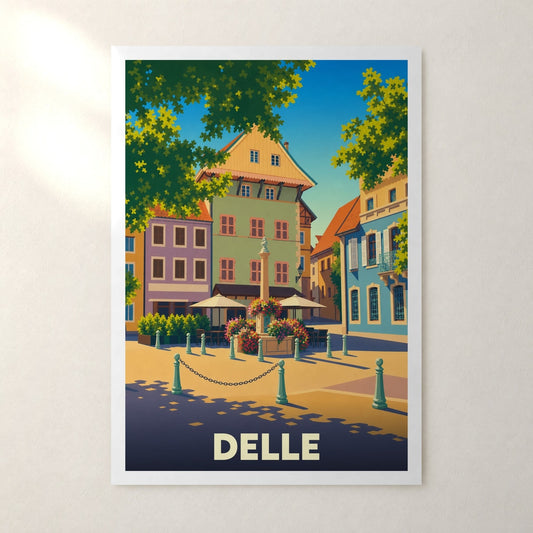 Affiche Delle – sans cadre, accrochée au mur