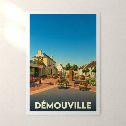 Affiche Démouville – sans cadre, accrochée au mur