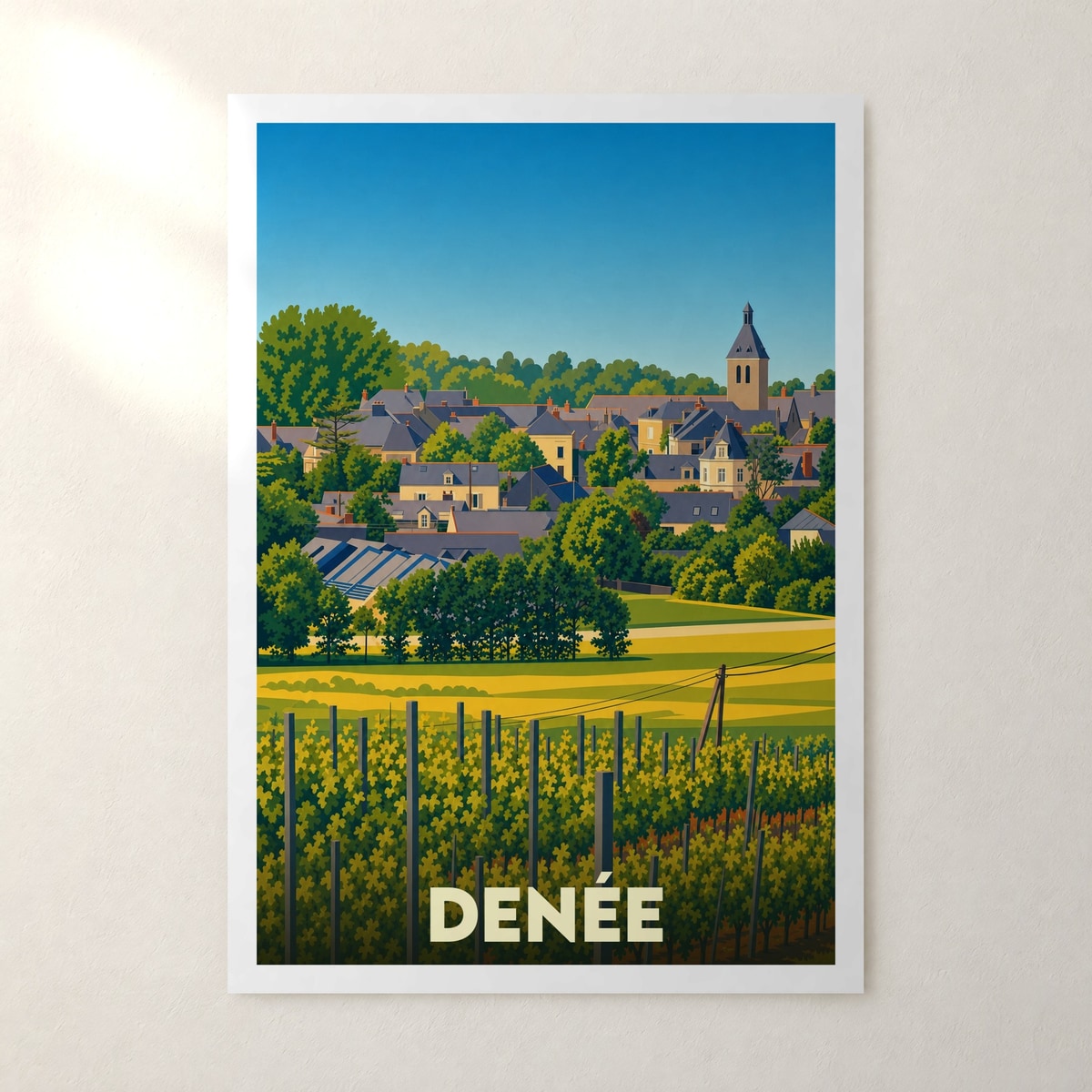 Affiche Denée – sans cadre, accrochée au mur