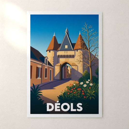 Affiche Déols – sans cadre, accrochée au mur