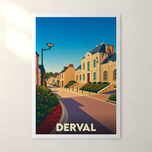 Affiche Derval – sans cadre, accrochée au mur