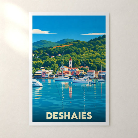 Affiche Deshaies – sans cadre, accrochée au mur