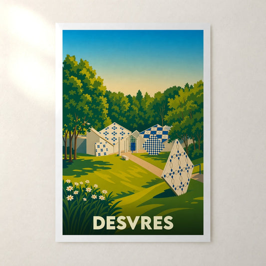 Affiche Desvres – sans cadre, accrochée au mur
