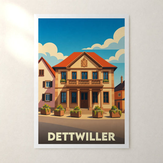 Affiche Dettwiller – sans cadre, accrochée au mur