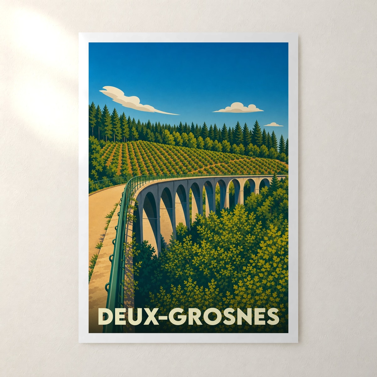 Affiche Deux-Grosnes – sans cadre, accrochée au mur