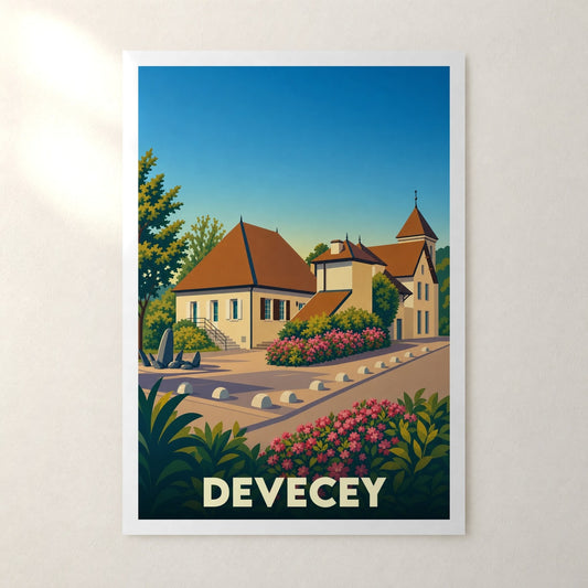 Affiche Devecey – sans cadre, accrochée au mur