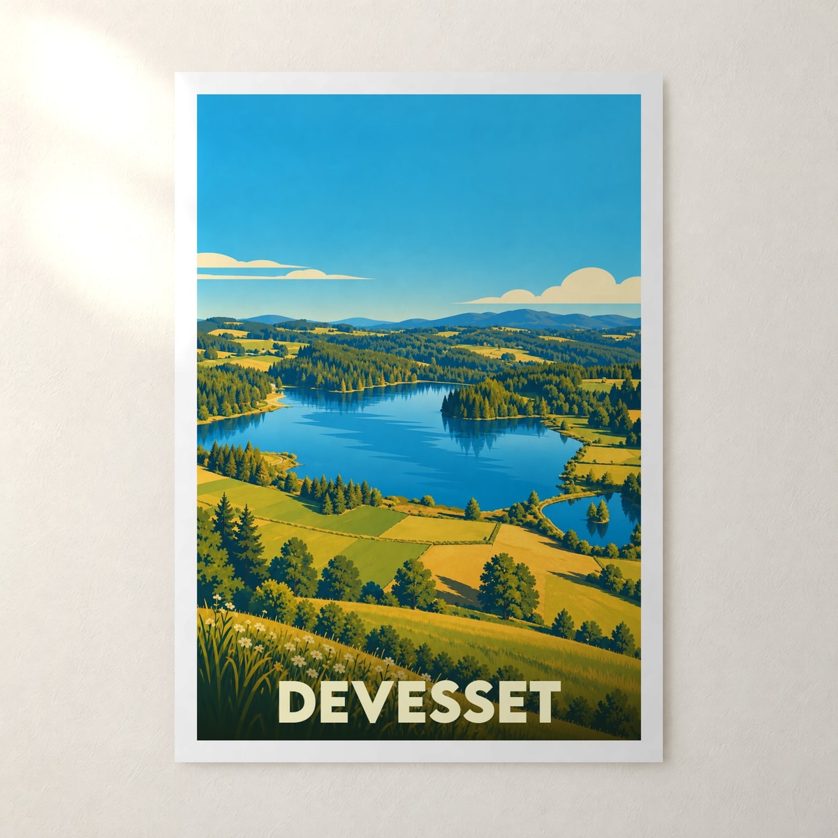 Affiche Devesset – sans cadre, accrochée au mur
