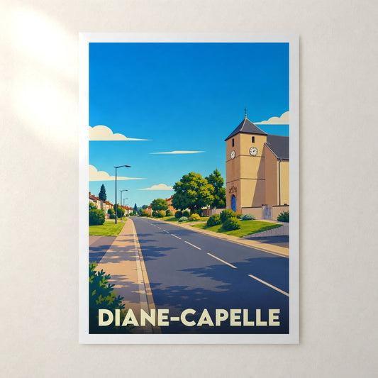 Affiche Diane-Capelle – sans cadre, accrochée au mur