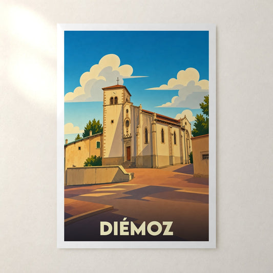 Affiche Diémoz – sans cadre, accrochée au mur