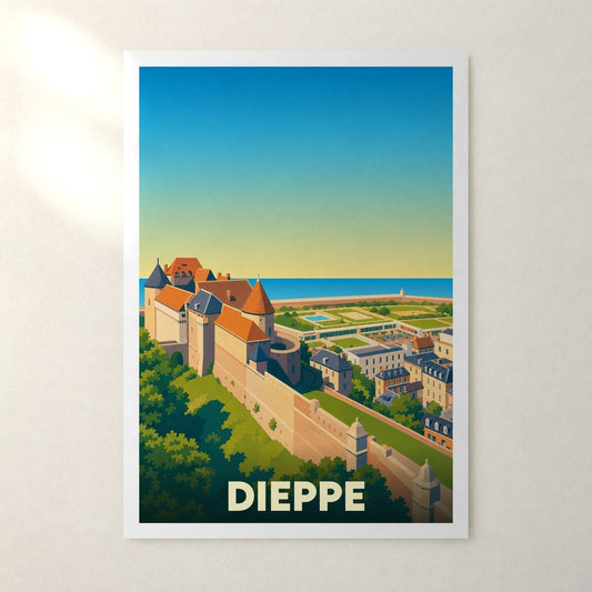 Affiche Dieppe – sans cadre, accrochée au mur