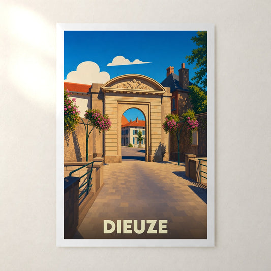 Affiche Dieuze – sans cadre, accrochée au mur