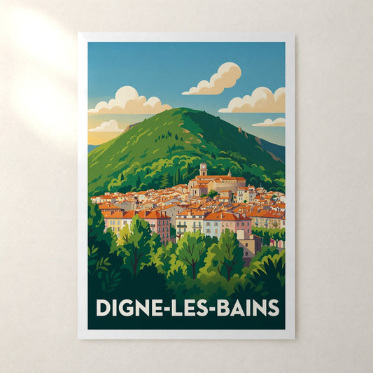 Affiche Digne-les-Bains – sans cadre, accrochée au mur
