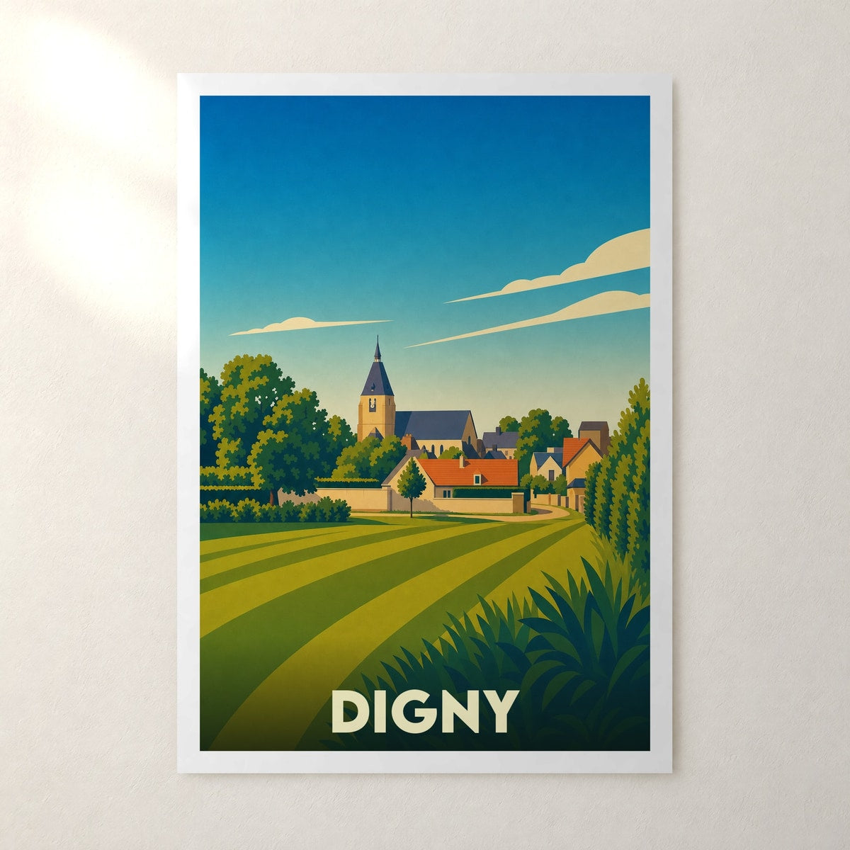 Affiche Digny – sans cadre, accrochée au mur