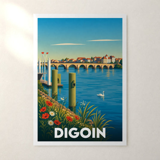 Affiche Digoin – sans cadre, accrochée au mur