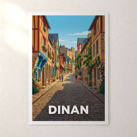 Affiche Dinan – sans cadre, accrochée au mur